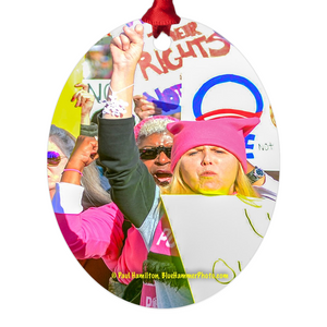 tree ornament (4" x 5”)-- D.C. women's march, 2017
