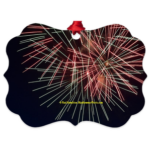 tree ornament (4" x 3")- fireworks 9953