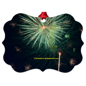 tree ornament (4" x 3")-- fireworks 9940