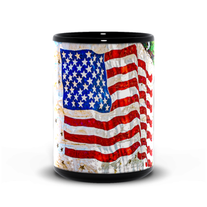 15oz black mug-- stone flag